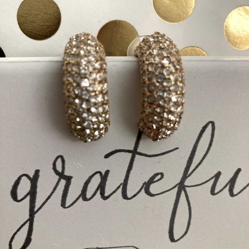 Gorgeous Rhinestone Hoops - Picture 2 of 2